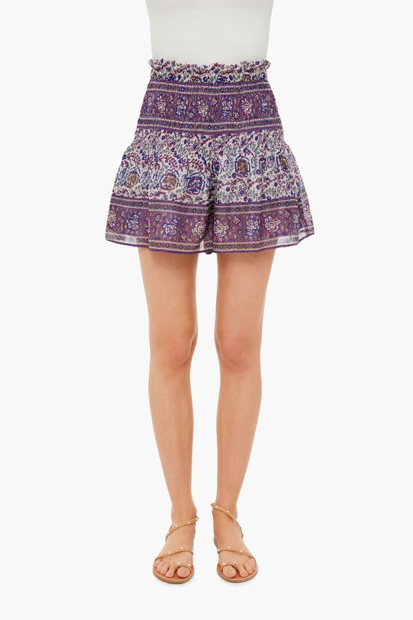 Purple Smocked Shorts | Tuckernuck (US)