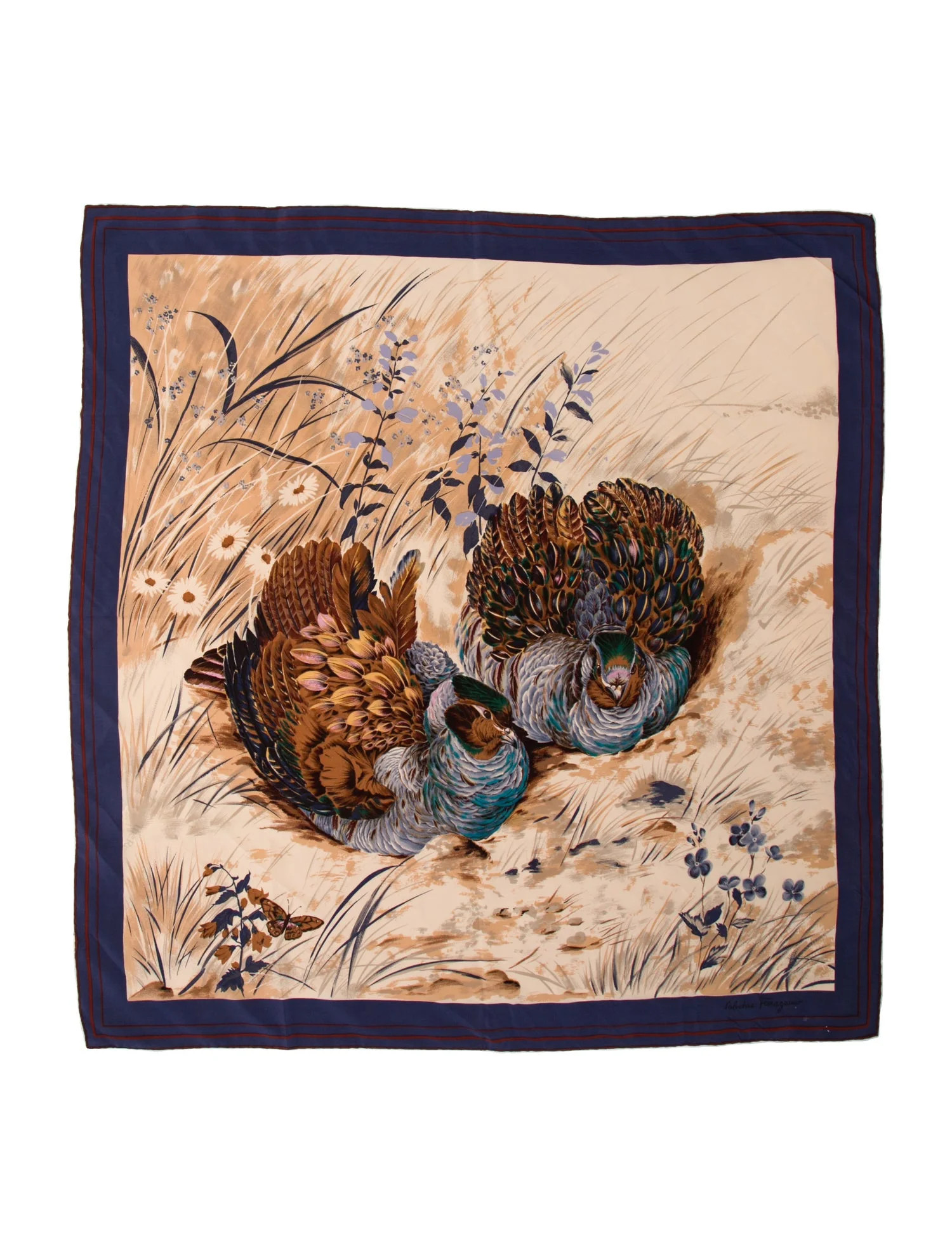 Salvatore Ferragamo Silk Printed Scarf - Neutrals Scarves and Shawls, Accessories - SAL457860 | T... | The RealReal