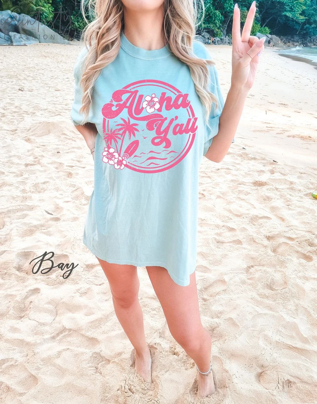 Comfort Colors® Aloha Y'all t-shirt, Hawaiian Vacation Tshirt ,Hawaii shirt, Family Trip t-shirt... | Etsy (US)