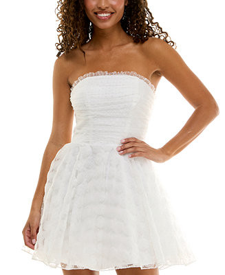 Alex & Sophia Juniors' Strapless Ruched-Top Dress - Macy's | Macy's