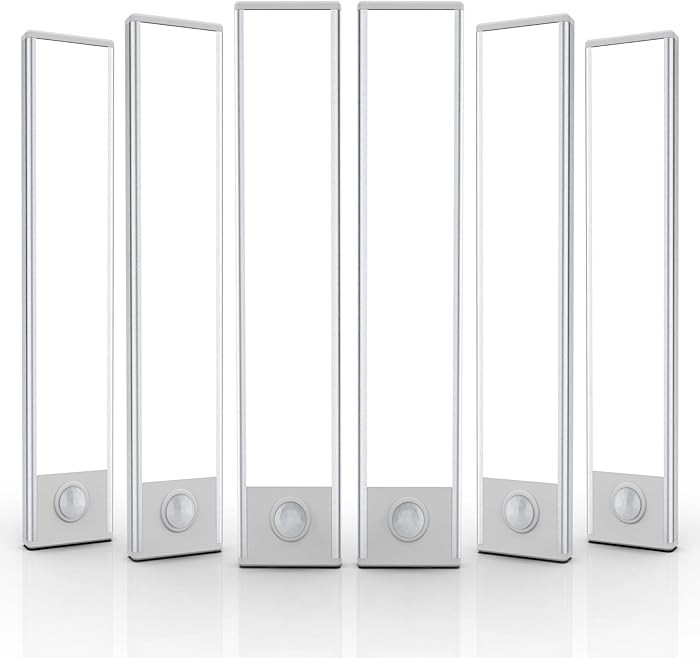 6 Pack Under Cabinet Lighting Wireless, 32 LED Rechargeable Battery Motion Sensor Light Indoor, S... | Amazon (US)