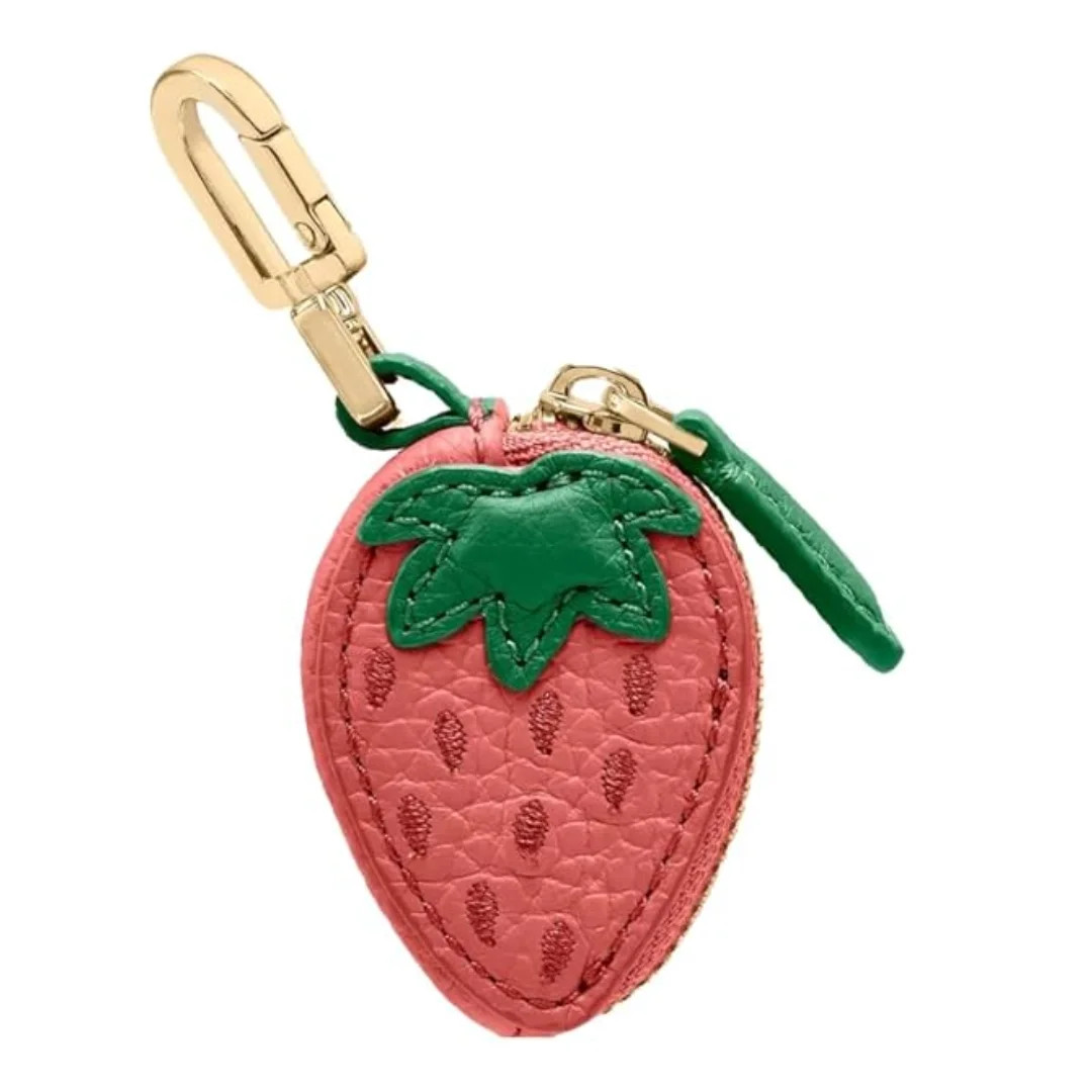 Cute Fruit Leather Bag Charm Y2K Strawberry Keychain with Zipper Backpack Kawaii Cutecore Mini Pu... | Walmart (US)