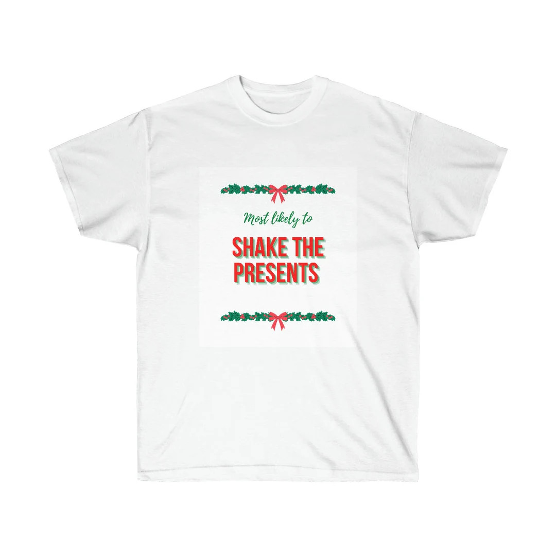 Most likely to shake the presents shirt: most likely to, matching Christmas pajamas family, famil... | Etsy (US)