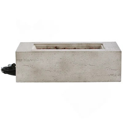 Outdoor Rectangular Propane Fire Pit 40000 BTU,41.9''MGO Patio Heater With Stainless Steel Burner And Free Lava Rocks,Waterproof Cover,Suitable For Co | Wayfair North America