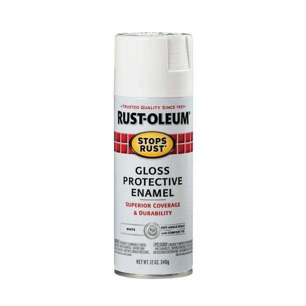White, Rust-Oleum Stops Rust Gloss Protective Enamel Spray Paint, 12 oz - Walmart.com | Walmart (US)