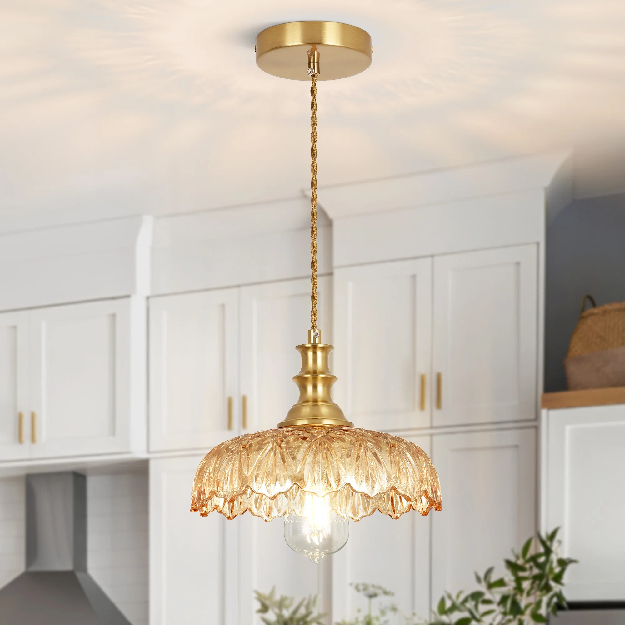 House of Hampton® Junathean 1 - Light Gold Dome Pendant & Reviews | Wayfair | Wayfair North America