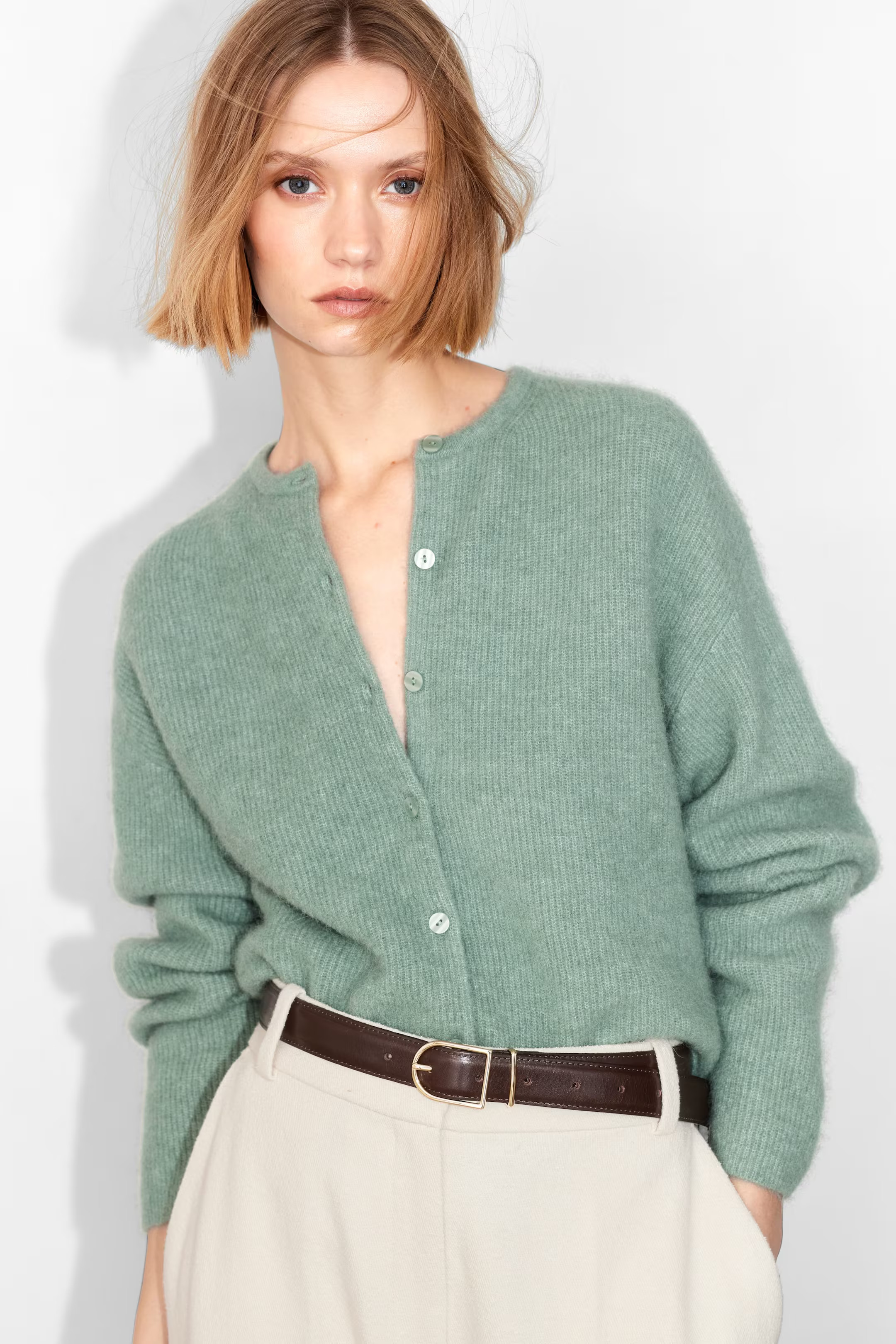 Strickjacke aus Alpaka-Mix - Grau - Ladies | H&M DE | H&M (DE, AT, CH, NL, FI)