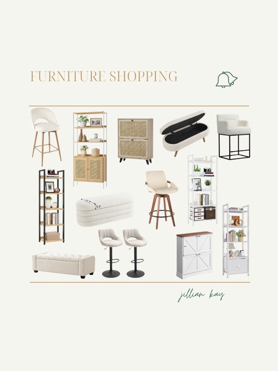 Furniture shopping 🪑

Been looking for a shoe cabinet, bookshelf, ottoman with storage, and some bar stools!

Ig: @jkyinthesky

#home #homedecor #furniture #kitchen #livingroom #aesthetichome 

#LTKFamily #LTKStyleTip #LTKHome