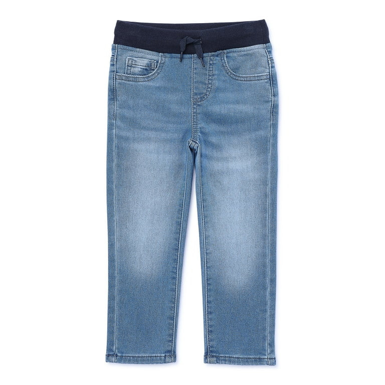 Wonder Nation Toddler Boys Knit Denim Jeans, Sizes 12M-5T | Walmart (US)