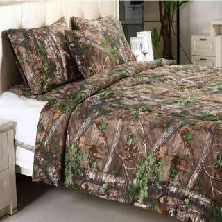 Xtra Green Geometric King Comforter | The Home Depot