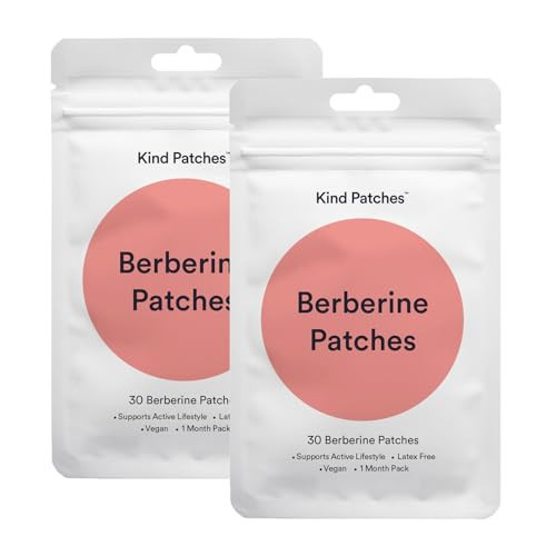 Kind Patches Berberine Patches with L Glutamine, Chromium, Pomegranate and Cinnamon - 2 Pack, 60 Patches | Amazon (US)