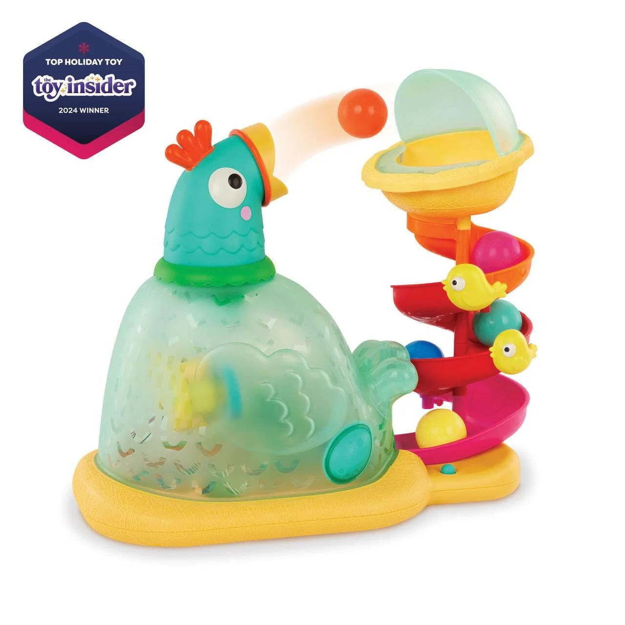Battat Pop-A-Doodle-Doo Musical Chicken Ball Popper, Multicolor | GoodBuy Gear