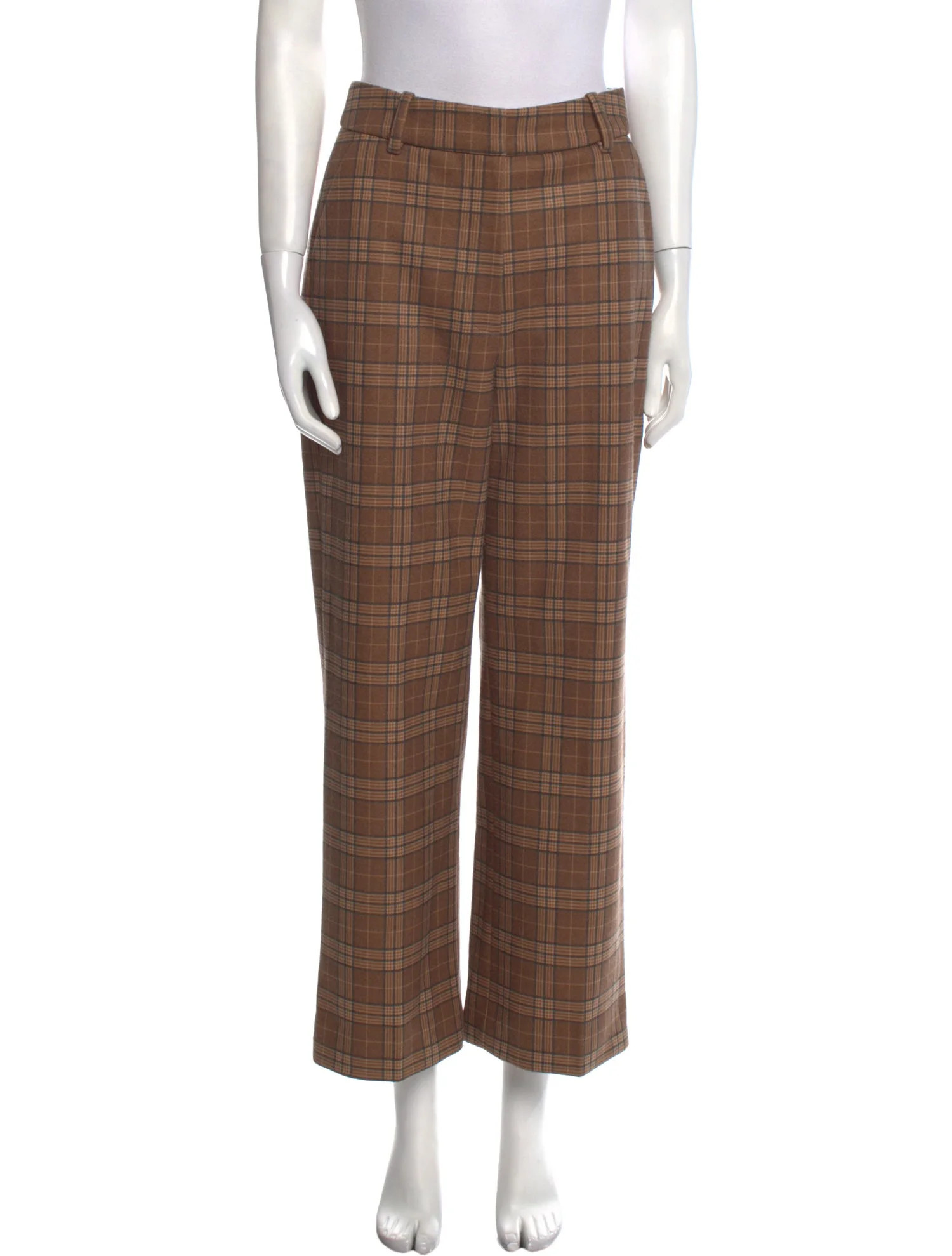 Plaid Print Wide Leg Pants | The RealReal
