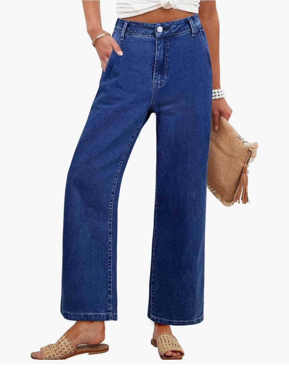 Comfy stretch wide leg high rise ankle jeans on Amazon 

#LTKSaleAlert #LTKootd #LTKSpringSale