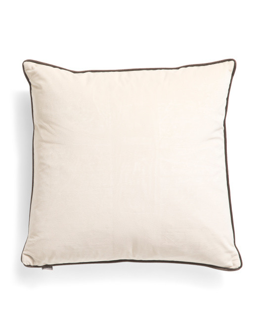 Made In Usa 20x20 Luxury Velvet Contrast Trim Pillow | Home | Marshalls | Marshalls