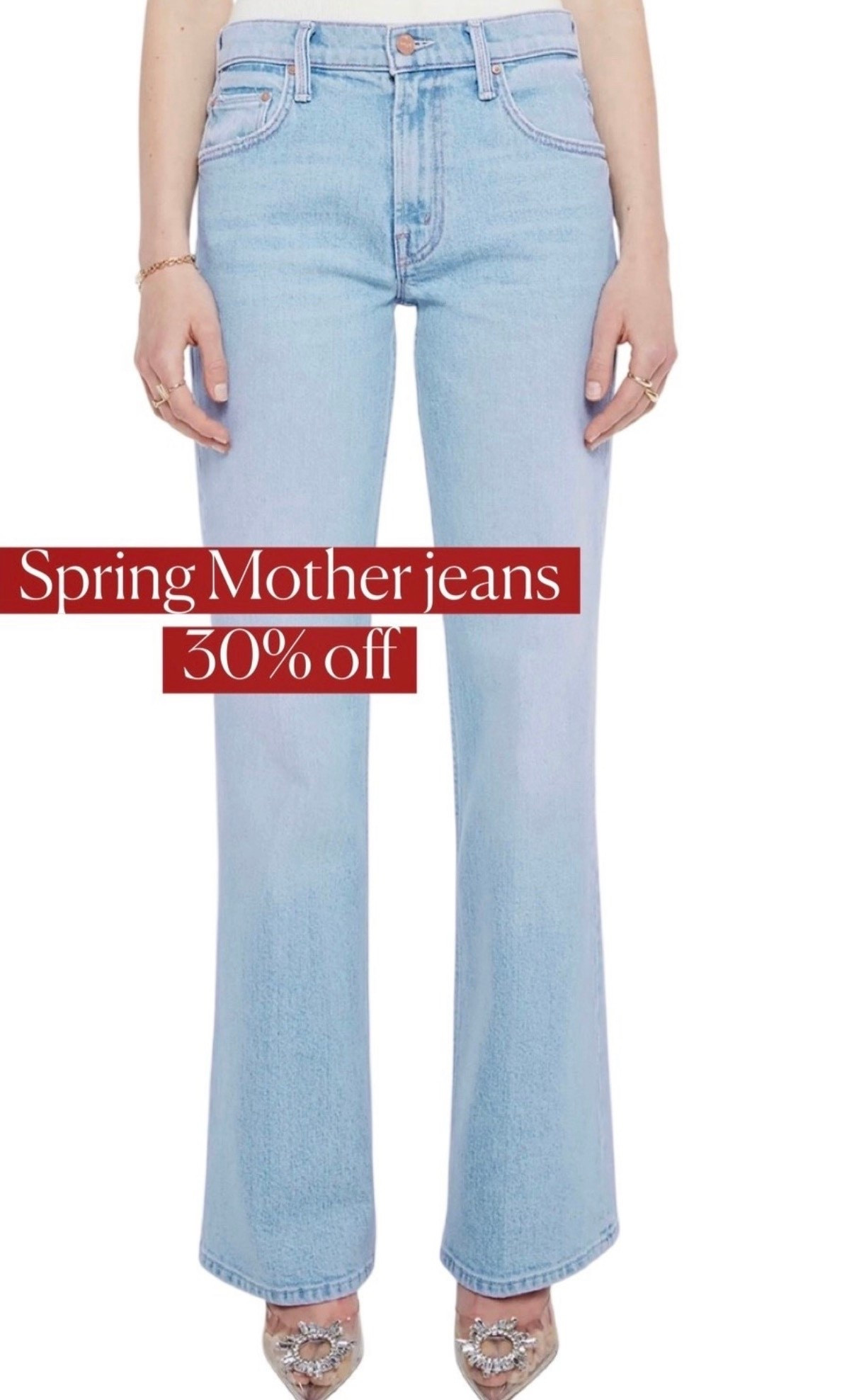 Light wash denim
Spring jeans
Jeans 

#LTKSeasonal #LTKSaleAlert