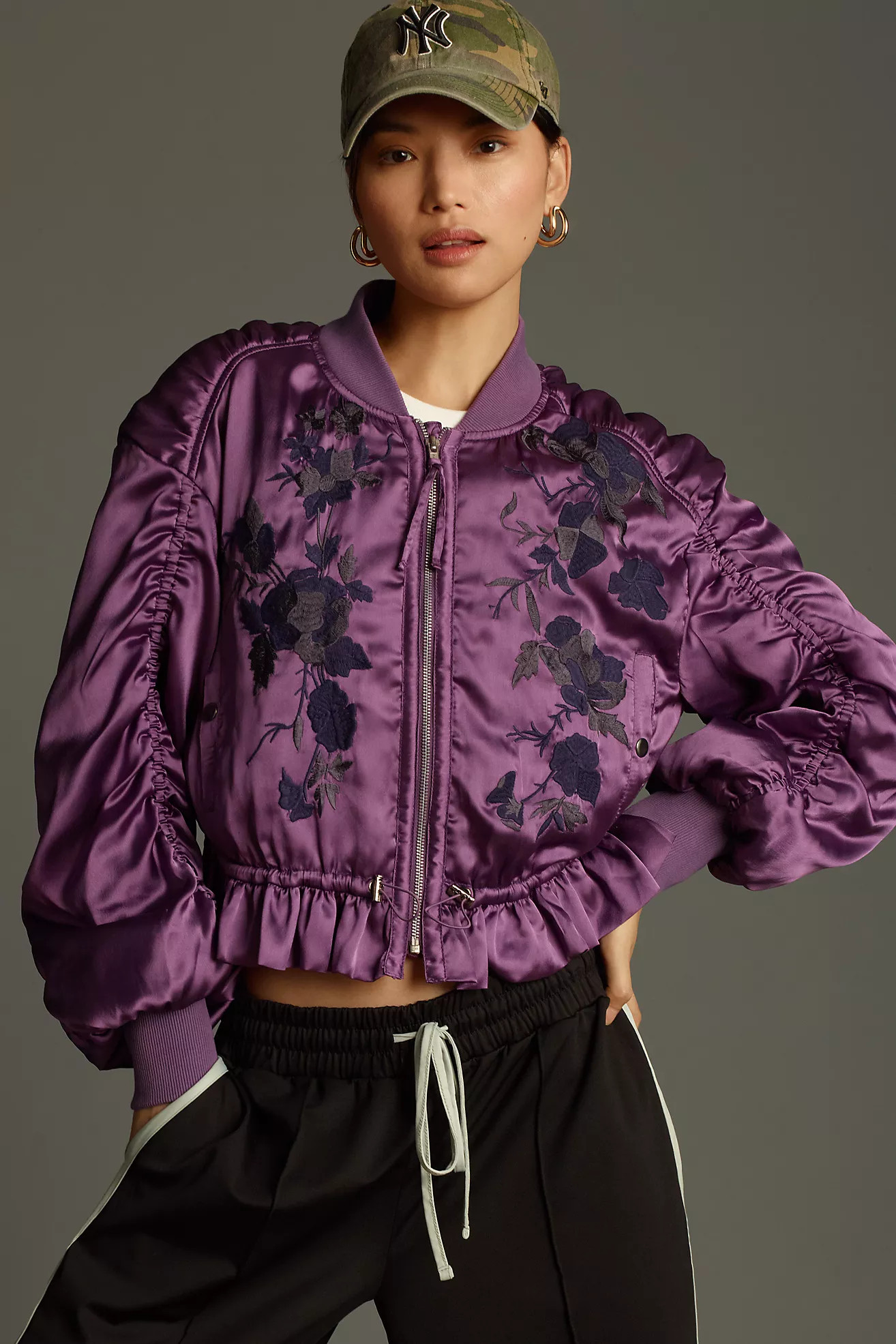 By Anthropologie Satin Embroidered Jacket | Anthropologie (US)