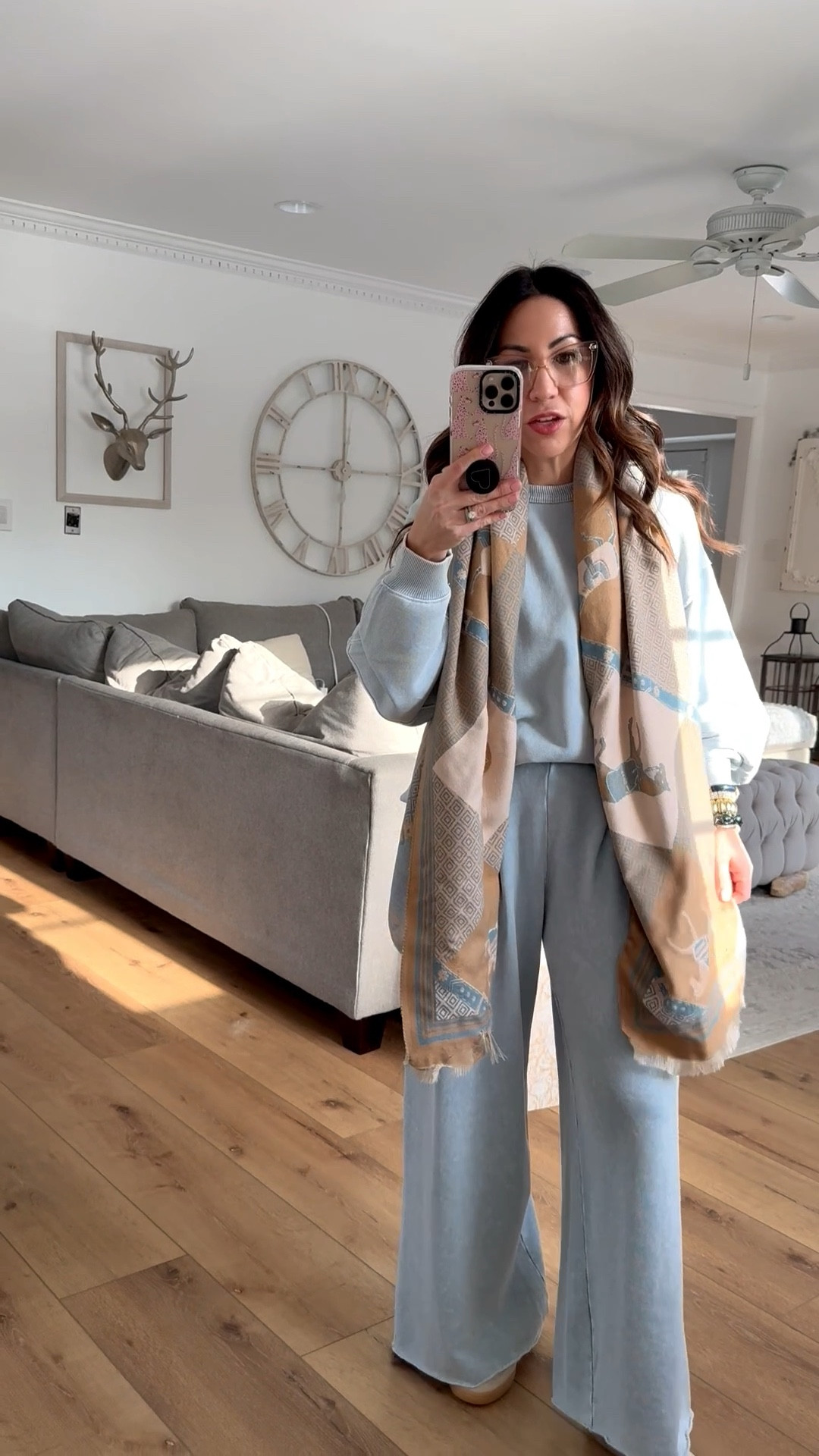 Pants small petite. Sweatshirt XS. Sneakers size down. Jewelry code HAPPY. Glasses code TAMMY10AM. 



#LTKOver40 #LTKSaleAlert #LTKPetite