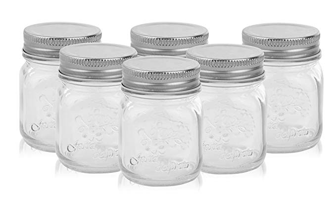 Golden Spoon Mason Jars, With Regular Lids, and Lids for Drinking, (Set of 6) (4 oz) | Amazon (US)