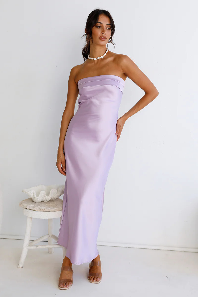 Gleam In Gold Maxi Dress Purple | Fortunate One