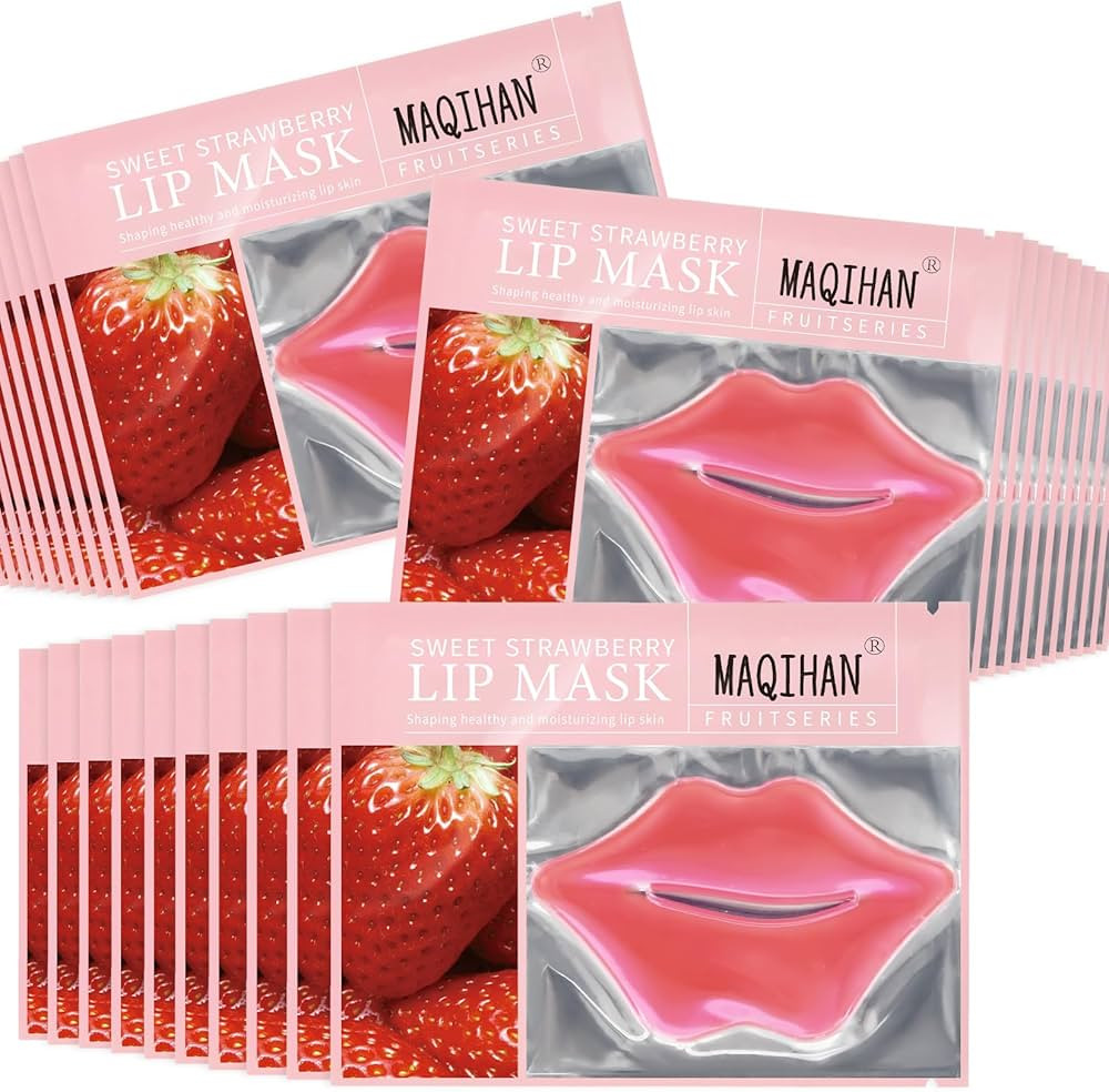 30PCS Moisturizing Lip Mask - Pink Lip Patches for Spa Daily Labial Masks Skincare Hydrating to R... | Amazon (US)