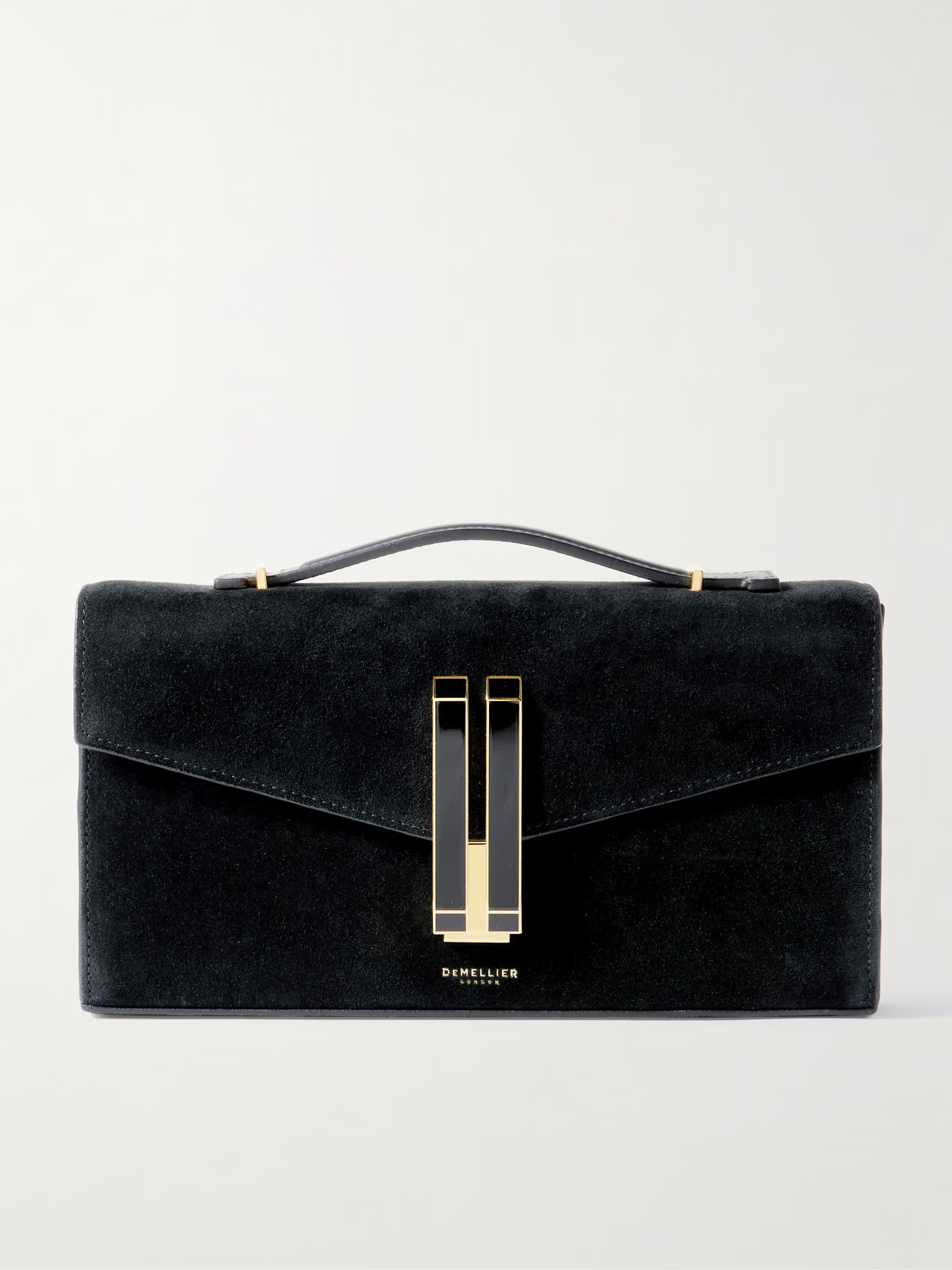 DeMellier - The Vancouver Suede Clutch - Black | NET-A-PORTER (US)