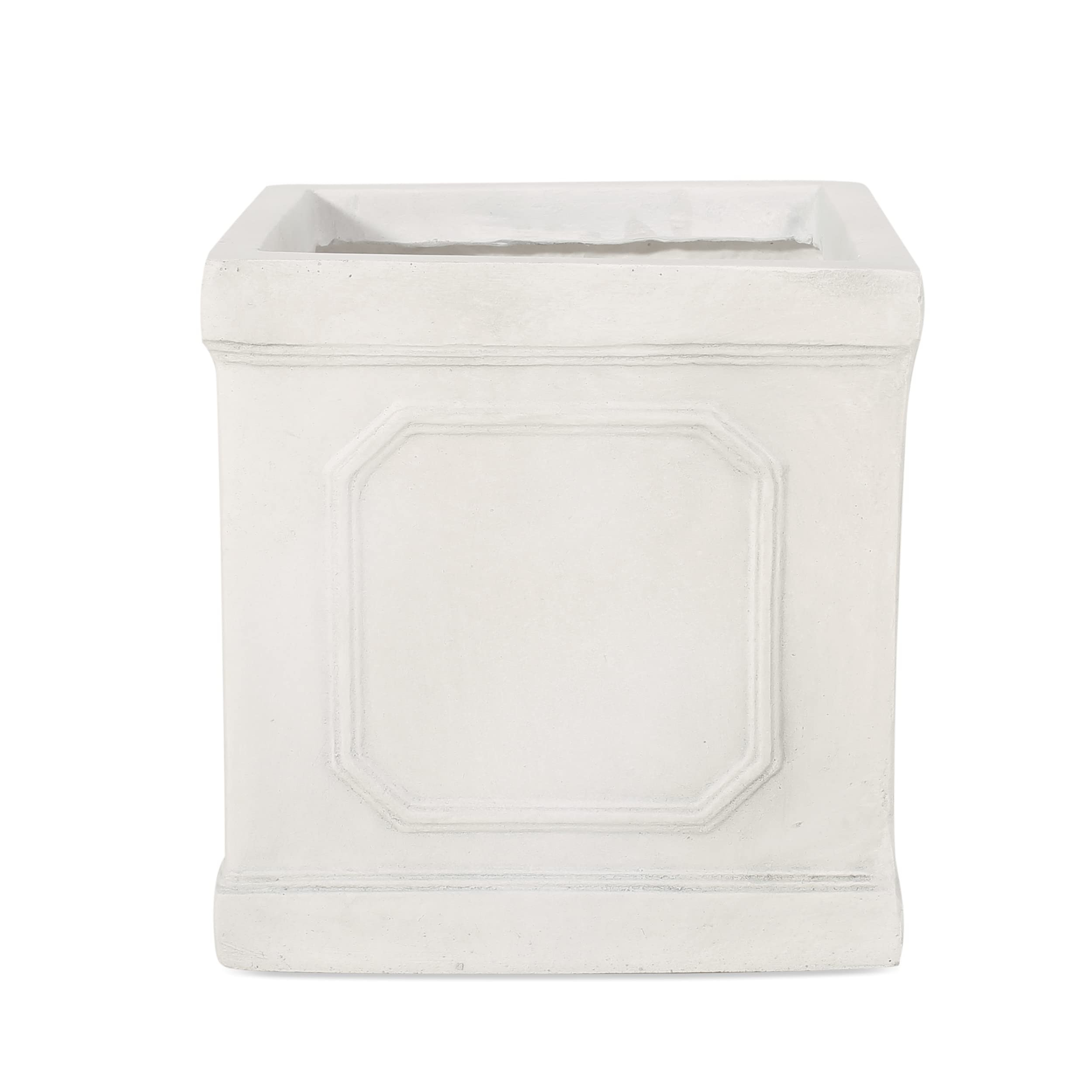 Burgos Outdoor Small Planter - Cast Stone - Antique White | Amazon (US)