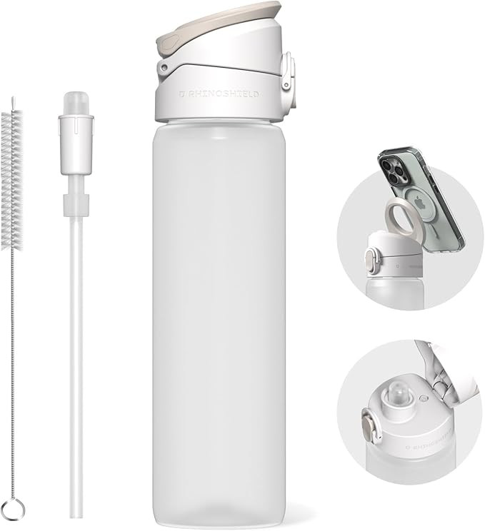 RhinoShield AquaStand Magnetic Bottle 27 oz | Tritan Water Bottle with Straw Lid, Sport Bottle wi... | Amazon (US)