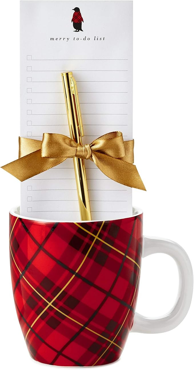 Hallmark Mug and Notepad Bundle, Classic Plaid | Amazon (US)