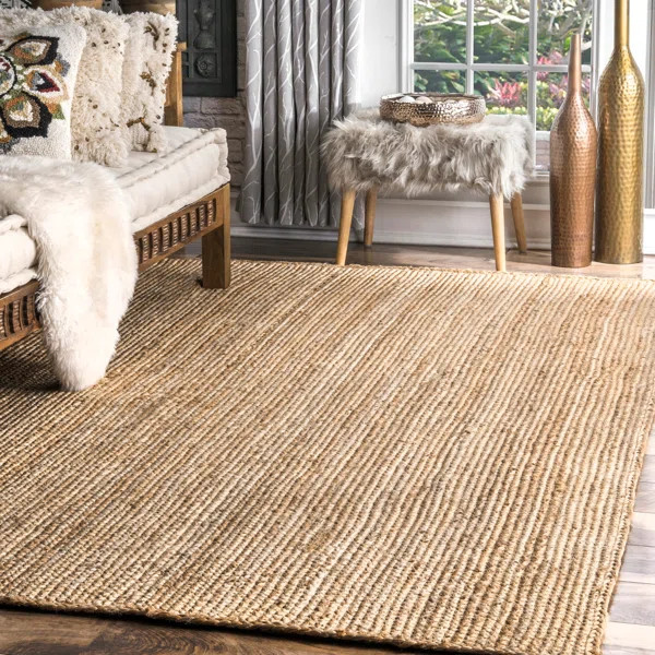 Santibanez Handmade Braided Jute/Sisal Tan/Natural Rug | Wayfair North America