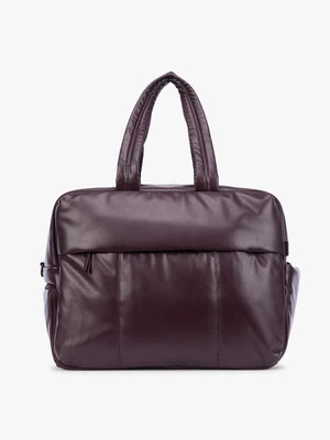 Luka Large Duffel in Vegan Leather - DARK CHERRY | CALPAK