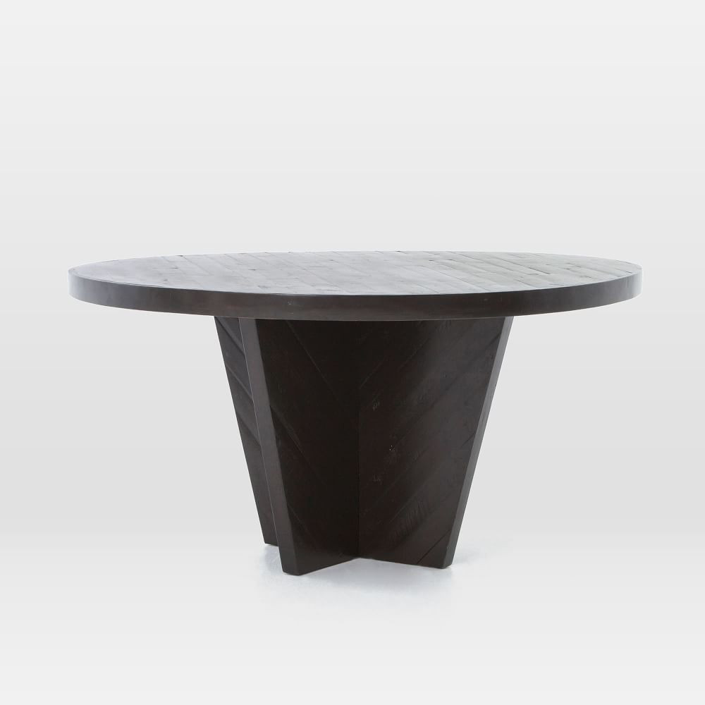 Alexa 59&amp;quot; Round Dining Table, Burnished Black | West Elm (US)
