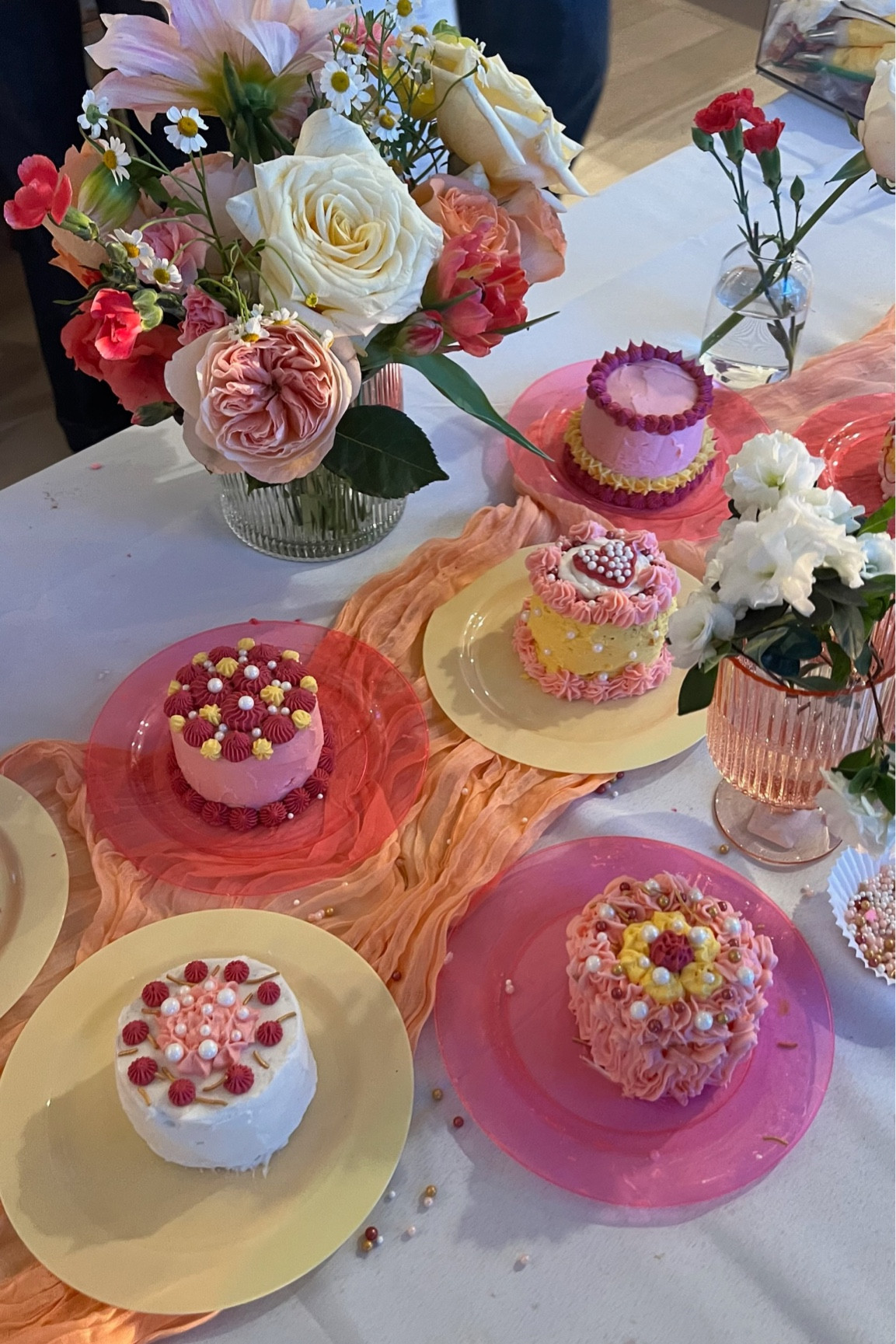 We did mini cake decorating at a bridal shower and they turned out so cute!  I got a Costco sheet cake and used a biscuit cutter to cut into little mini cakes. I picked up bags of frosting from Walmart’s bakery and it was so fun decorating them 💖 

Bridal shower cakes, mini cake decorating, mini cakes, bridal shower decor, summer party idea, birthday cakes, cake decorating, bachelorette party idea, Christine Andrew 

#LTKHome #LTKParties #LTKFindsUnder50