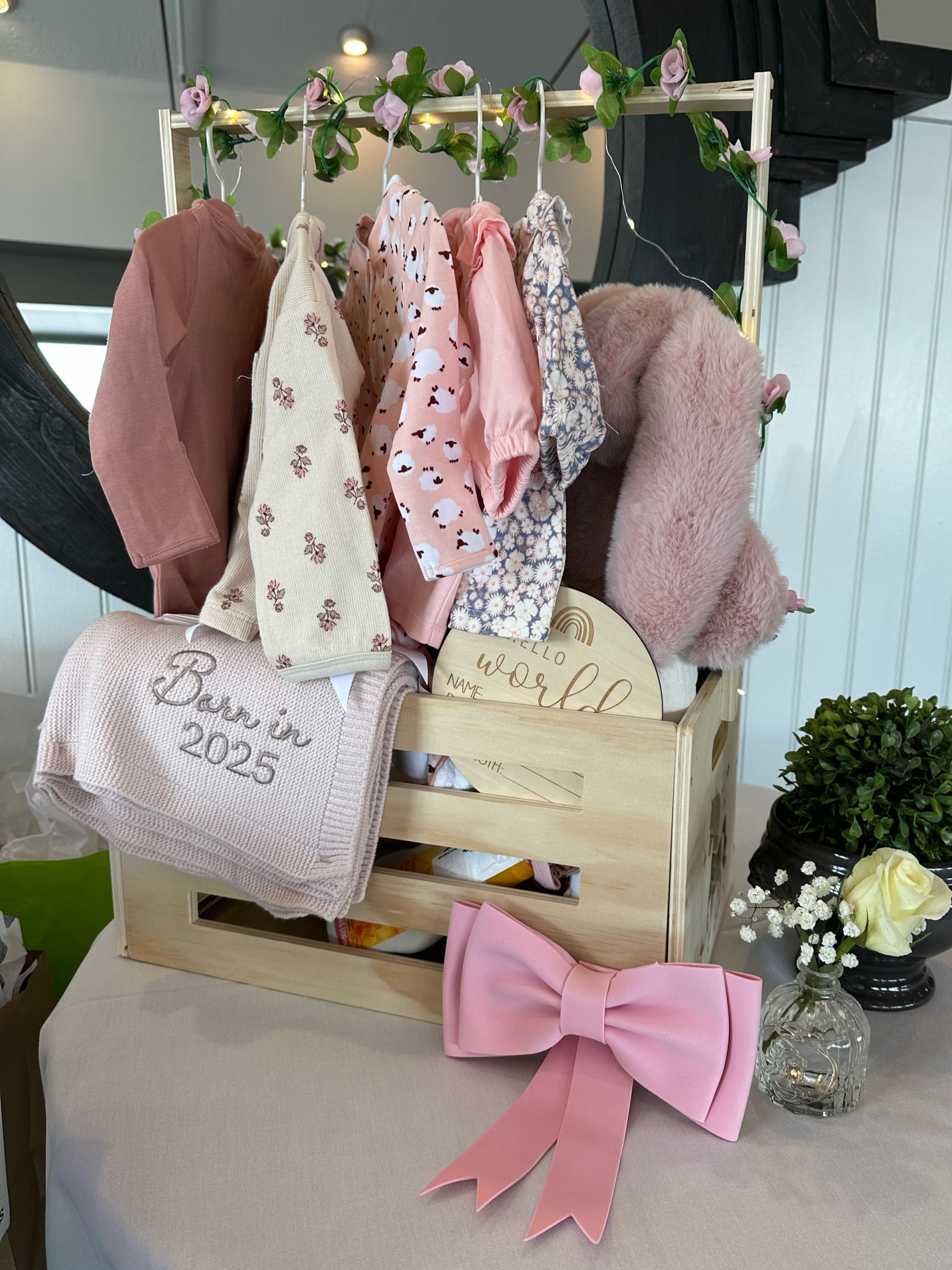 Babyshower gift basket! This was a hit and I loved that it came with the flowers, lights, hangers and the baby arrival sign too! 

Also linked some things I added to complete the basket ❤️

#LTKGiftGuide #LTKKids #LTKBump