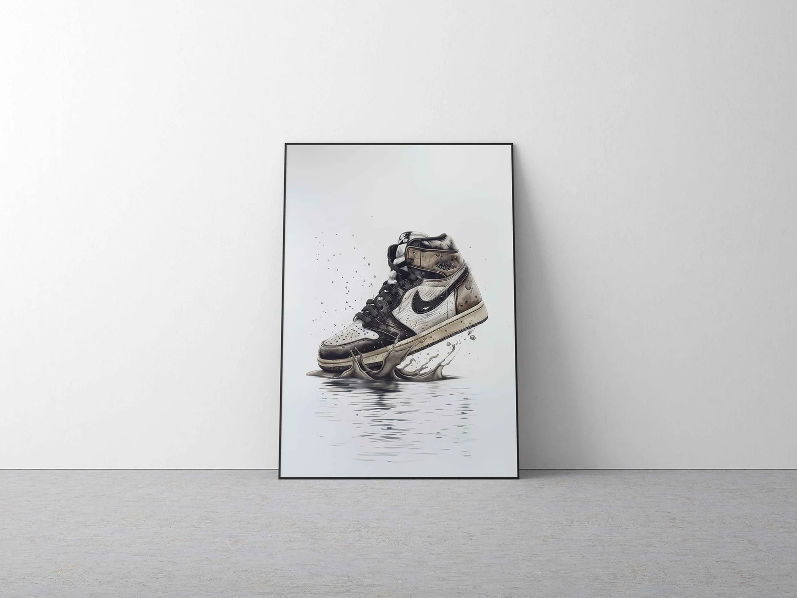 Watercolour Jordan One Mocha 2 Painting, Digital Print, Digital Art Download Shoe, Sneaker, Art D... | Etsy (US)
