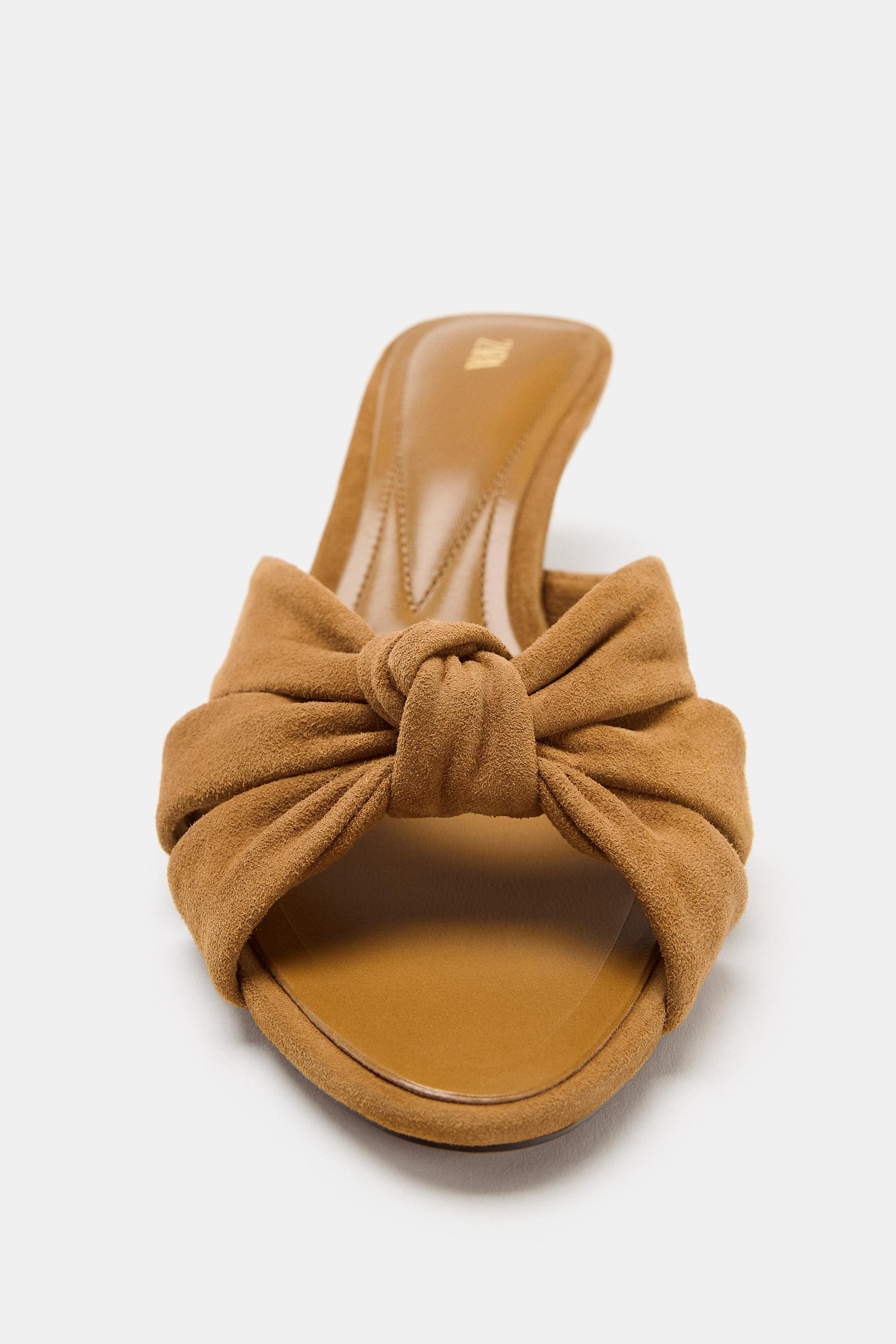KNOTTED LEATHER SANDALS | Zara US