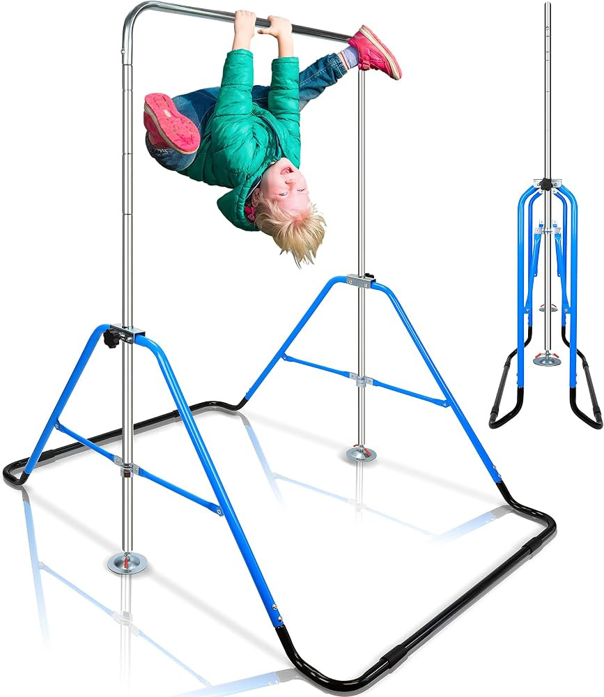 SereneLifeHome Kids Gymnastics Bar Adjustable Height Foldable Expandable Horizontal Gymnastic Tra... | Amazon (US)