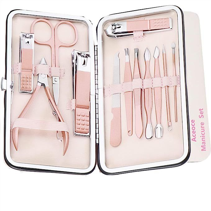 Manicure Set Professional, Ultra Sharp Sturdy Men Women Grooming kit, Stainless Steel Nail Clippe... | Amazon (US)