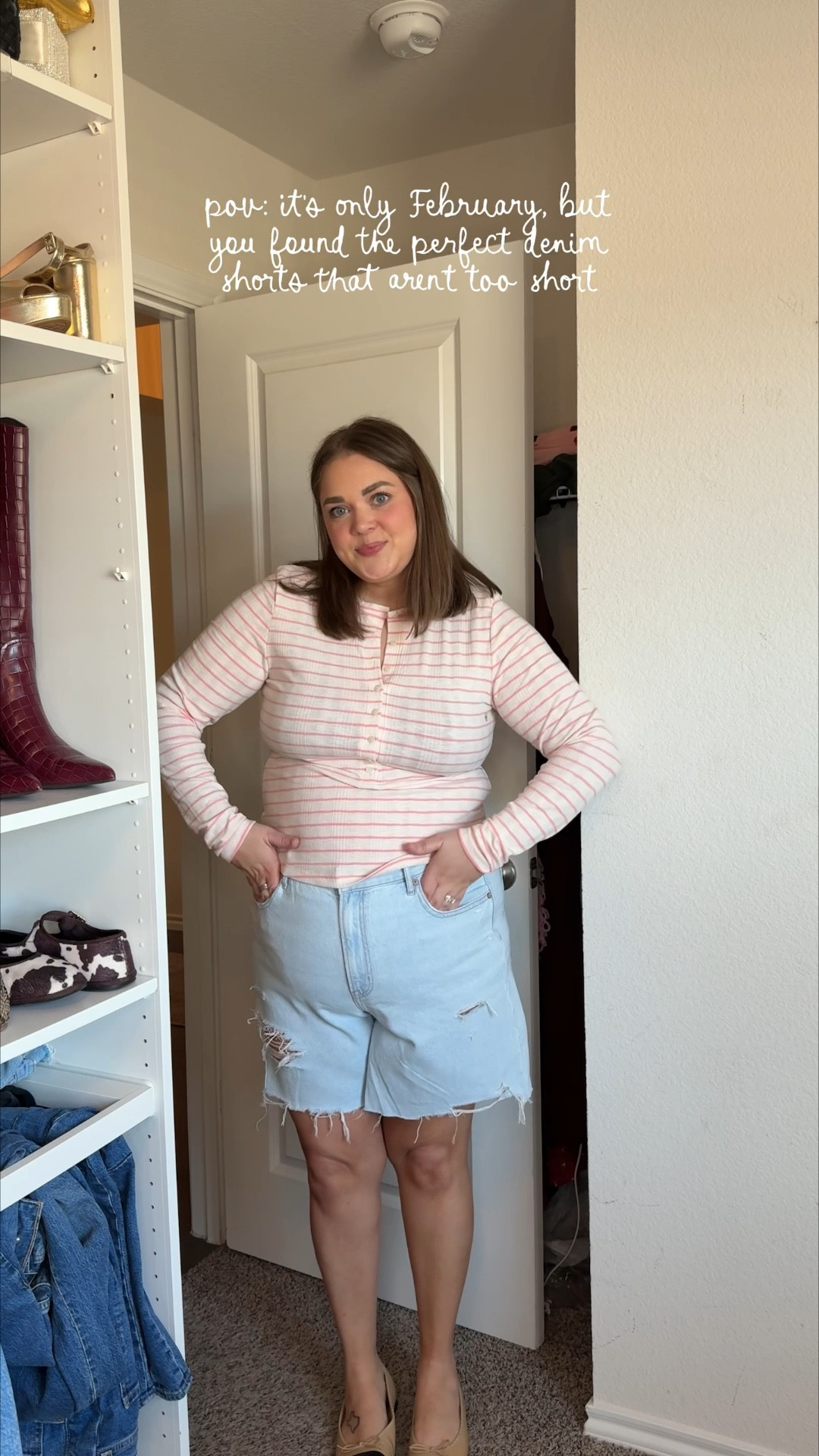 Denim shorts I’m loving wearing size 18 

#LTKPlusSize #LTKgrwm