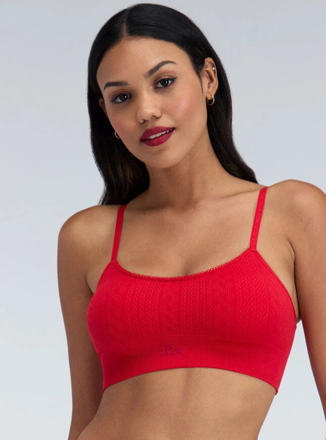 Cable knit seamless bralette - Red Mix | Boux Avenue (UK)