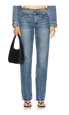 GRLFRND Leandra Low Rise Straight Leg Jean in Nashville from Revolve.com | Revolve Clothing (Global)