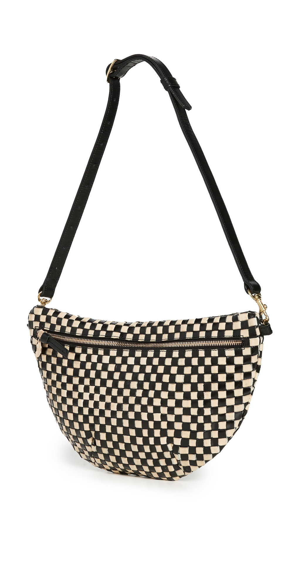 Clare V. Grande Fanny Black/Cream Check One Size | Shopbop