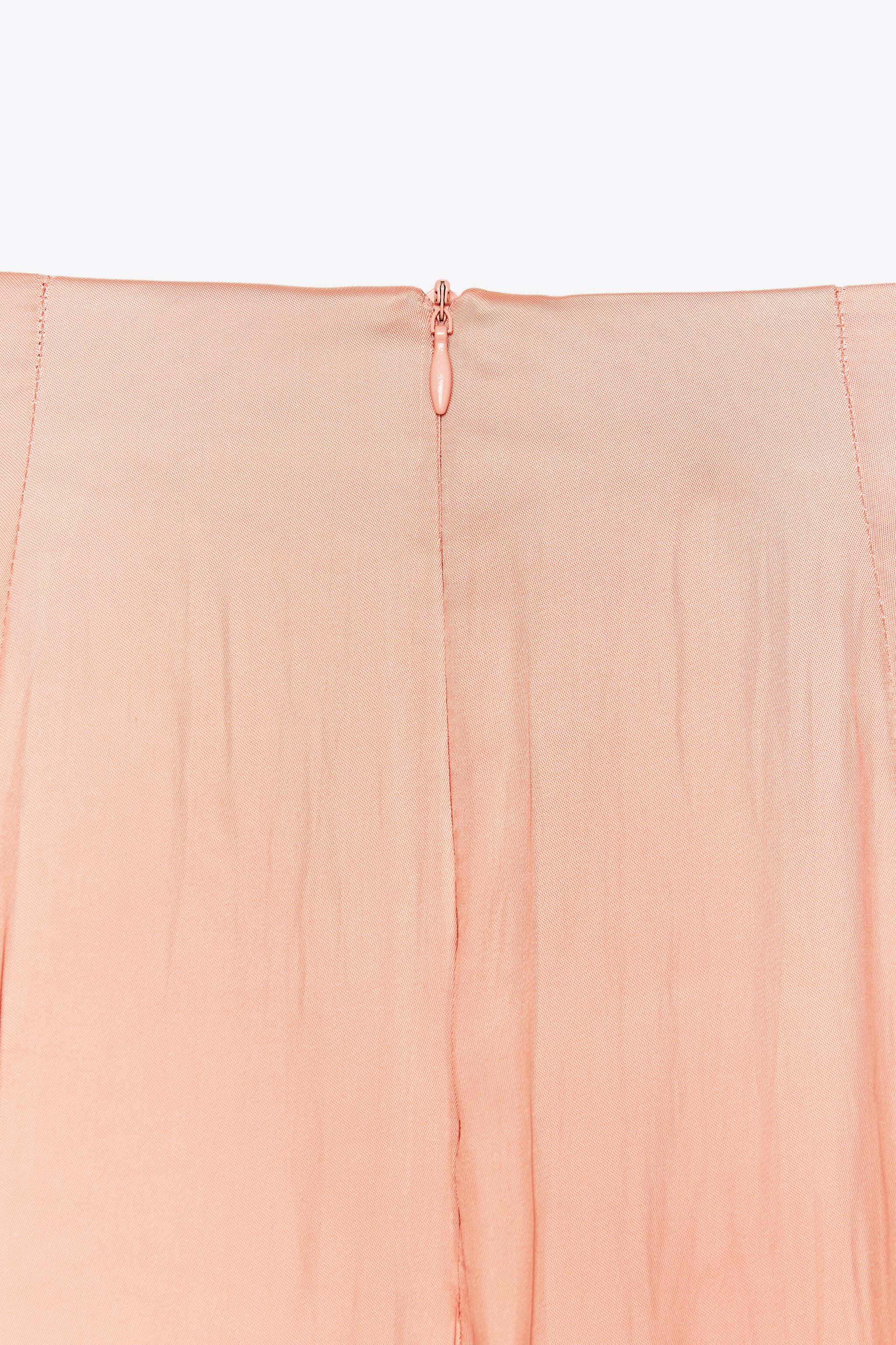 SATIN MIDI SKIRT WITH GOLD APPLIQUÉ | Zara UK