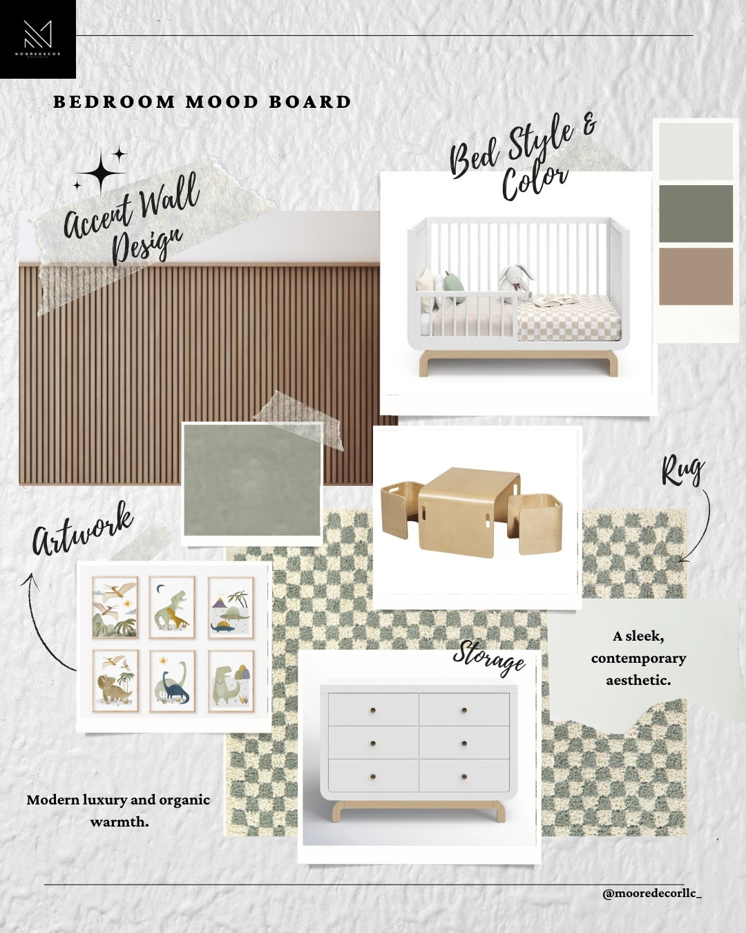 Earthy, elevated, and toddler-friendly!
This shared bedroom design mixes soft sage tones, warm wood textures, and playful dino artwork for the perfect blend of calm and creativity. With sleek storage, a cozy reading nook, and a Montessori-inspired table set, it’s designed to grow with your littles in style.

Shop all the curated pieces now on my LTK!

#SharedToddlerRoom #OrganicModernKidsRoom #NurseryDesignIdeas #MooreDecorLLC #LTKhome #LTKnursery #ModernKidsRoom #InteriorInspo

#LTKKids #LTKStyleTip #LTKHome