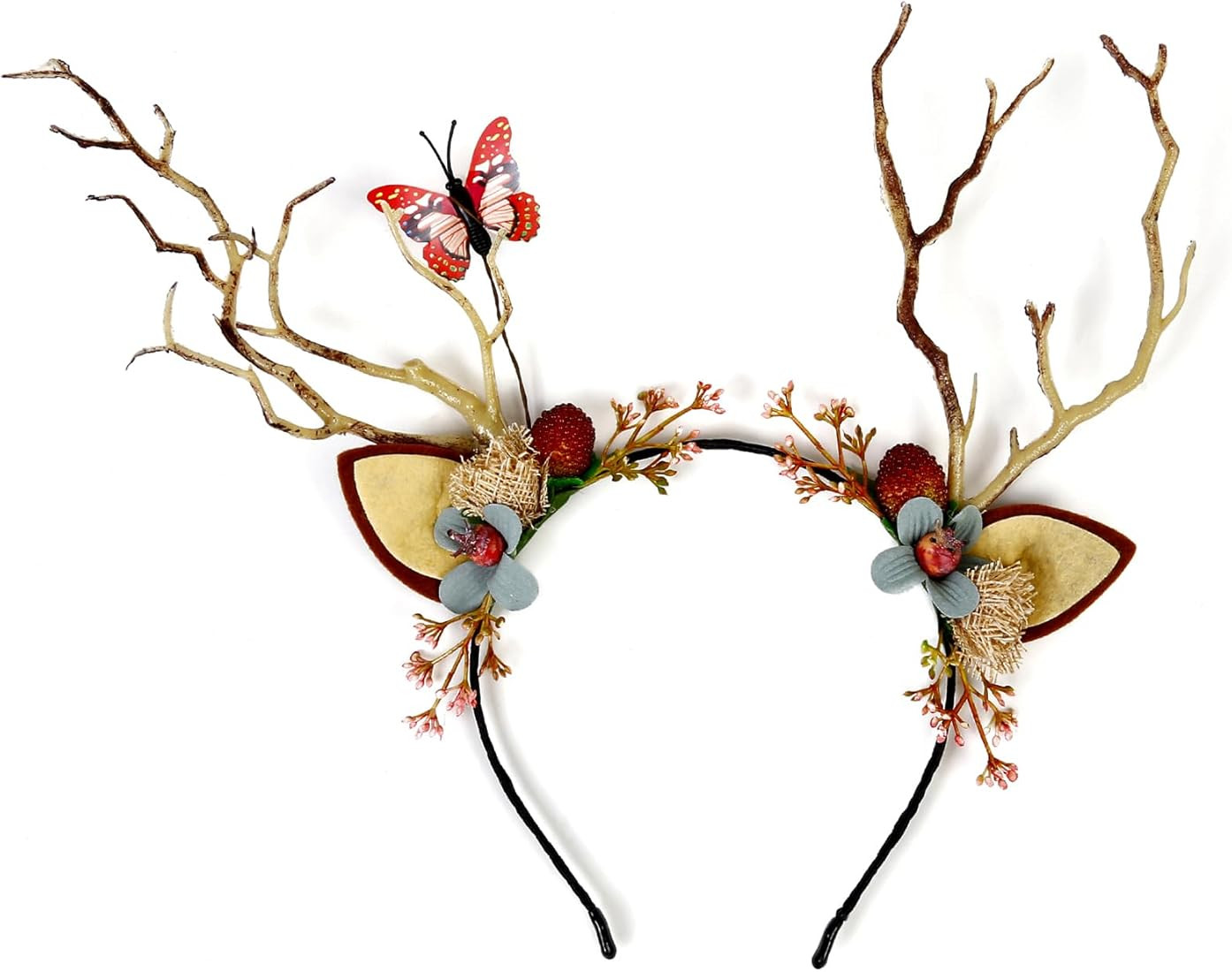WOVOWOVO Deer Antlers Headbands for Women Girls Halloween Costume Hair Accessories Antler Flower ... | Amazon (US)