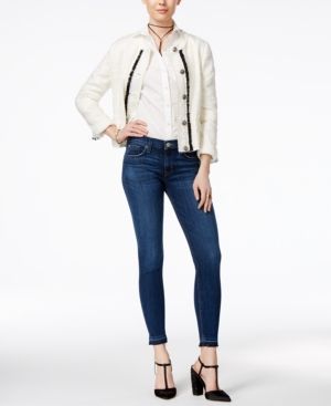 Hudson Jeans Krista Raw-Hem Super Skinny Jeans | Macys (US)