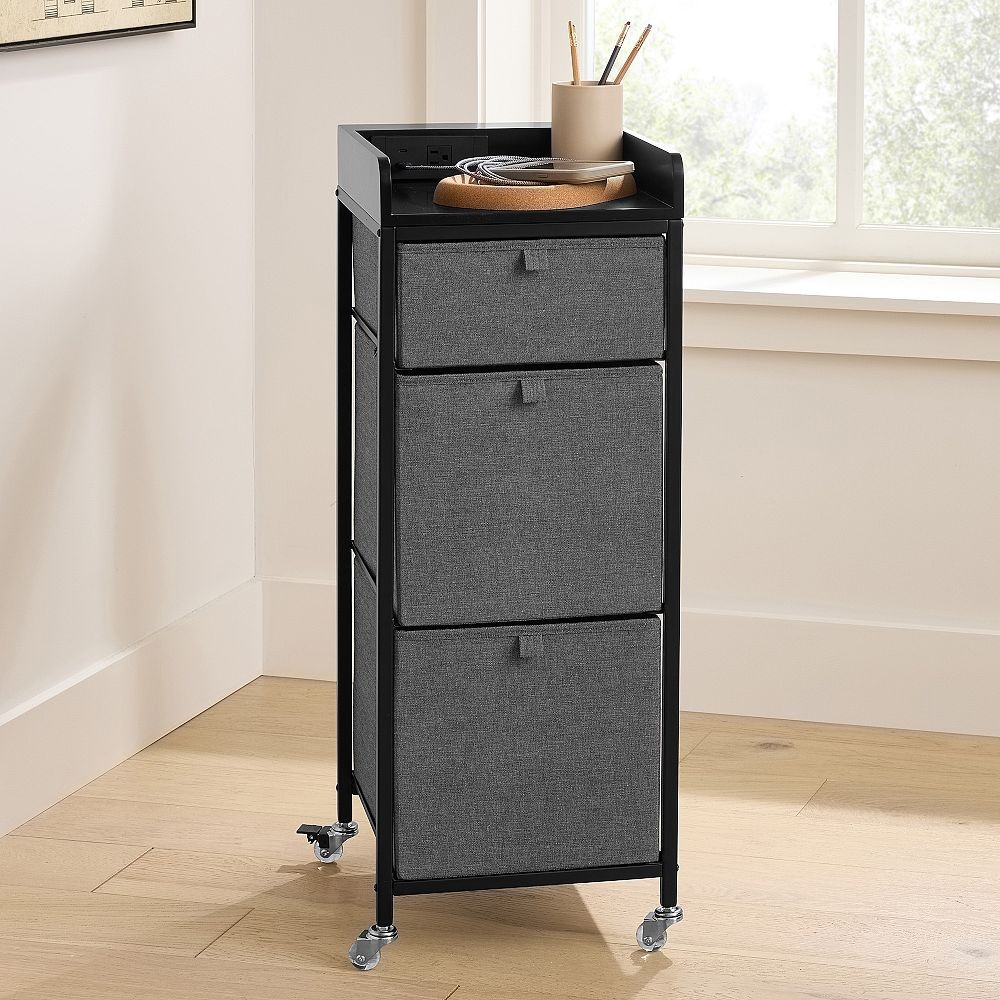 Tall Plug-In Rolling Cart (12.75"x35") | Pottery Barn Teen