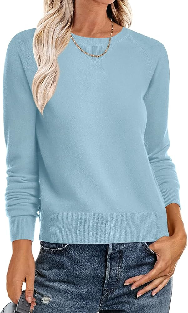 ANRABESS Sweater for Women Long Sleeve Crewneck 2026 Spring Winter Soft Loose Fit Basic Knit Pull... | Amazon (US)