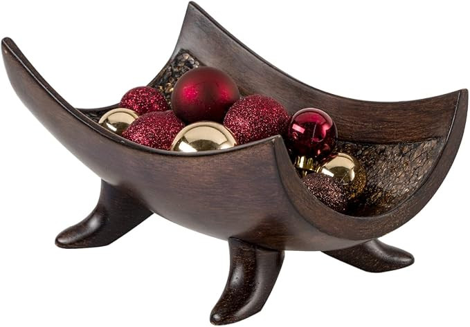 Creative Scents Schonwerk Brown Decorative Bowl for Home Decor - Dining Room Centerpiece - Coffee... | Amazon (US)