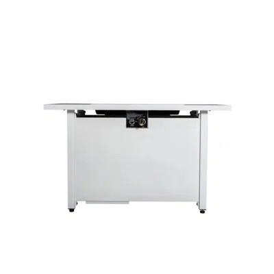 43" Rectangular Fire Pit with Smoked Glass and Metal Frame | Wayfair North America